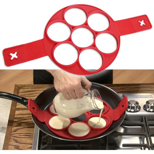 Fried Egg Mold Pancake Mold Maker Silicone Forms Non-stick Simple Operation Pancake Omelette Mold Kitchen Accessories