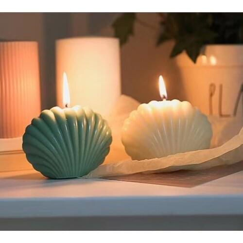 Creative Romantic Soy Wax Scented Candles Shell Candle Home Decoration Birthday Decoration Wedding Decoration Photography 1PC