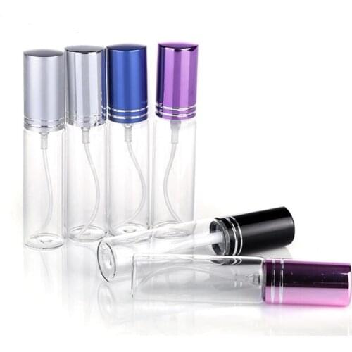 Refillable Mini 10ml Metal Empty Glass Spray Perfume Bottle Atomizers Cosmetic Sample Container For Travel LX2532