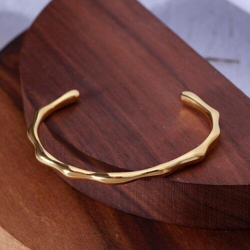 European and American fashion ornaments simple cold bamboo section modeling smooth opening can fine-tune bracelet girl