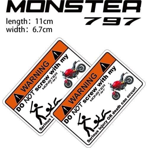 KODASKIN 2 Pieces Do Not Screw Warning Sticker Decal for DUCATI MONSTER 797
