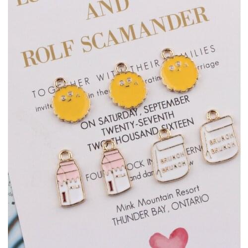 New Quality Notepad milk box biscuit Charms Enamel Charms Pendant Handmade Jewelry Findings Making Accessories DIY Dangle Charms