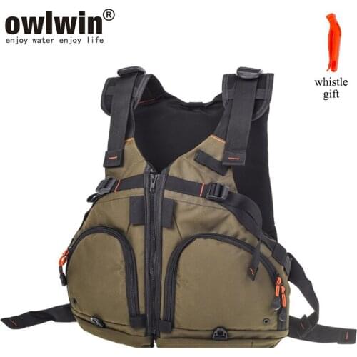 【New store 】 Fly fishing kayak fishing vest taslan waterproof sailing sea fishing vest fishing night wear vest