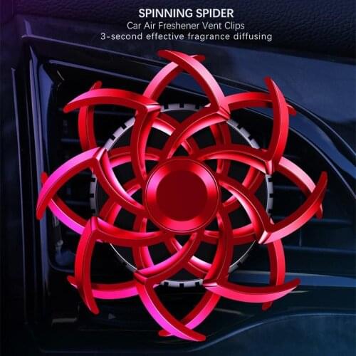 2pcs Update Car Fragrance Bidirectional Rotation Perfume Spider Diffuser Car Air Freshener Interior Decor With Aromatherapy