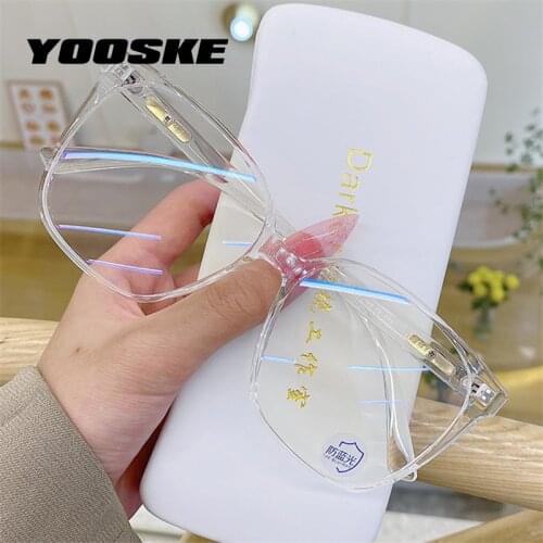 YOOSKE TR90 Computer Glasses Men Transparent Eyeglasses for Women Blue Light Blocking Gaming Optical Frames Myopia Frame