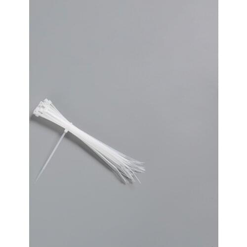 Plastic Self-locking White Cable tie Set 3x80mm Strong Tie-wraps Black Fasten Loop Nylon Wire Zip Ties