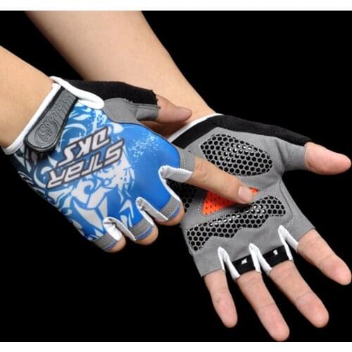 Shockproof Non-slip Pad Cycling Gloves Half Finger Sport Gloves Men Women Summer Bicycle Gym Fitness Gloves MTB Bike Gloves