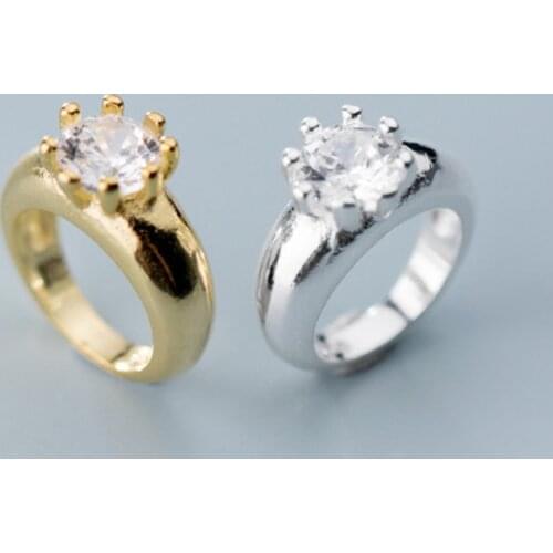 Romantic 925 Sterling Silver Ring Design Charms 12x10mm AAA Zircon Connector Pendants DIY Jewelry Making Bracelets Couple Gift