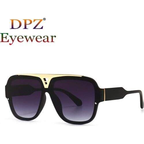 2021 New Luxury Modern Retro Oversized Square Frame Sunglasses Fashion Men Women Brand Design Sunglasses Oculos De Sol 6956