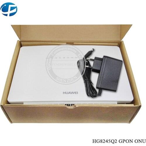 Brand New 4PCS 10PCS Hua Wei HG8245Q2 GPON ONU 4GE+1TEL+2USB+2.4GWifi Optical Fiber FTTH Terminal Router With Adapter