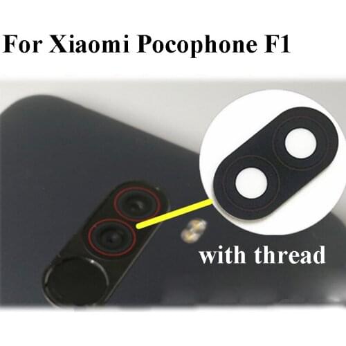 2PCS Original New For Xiaomi Pocophone F1 Back Camera Glass test good For Pocophone F1 F 1 lens Poco phone F1 F 1 6.18'' inch