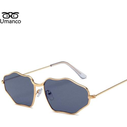 Umanco 2021 New Design Irregular Cloud Shape Sunglasses For Women Men Alloy Frame AC Lens Fashion Beach Travel Accessories Gifts
