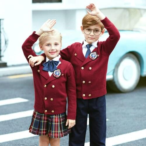 Janpanese fashion style uniform for primary school student uniform suit classical double breasted suits sailor costume