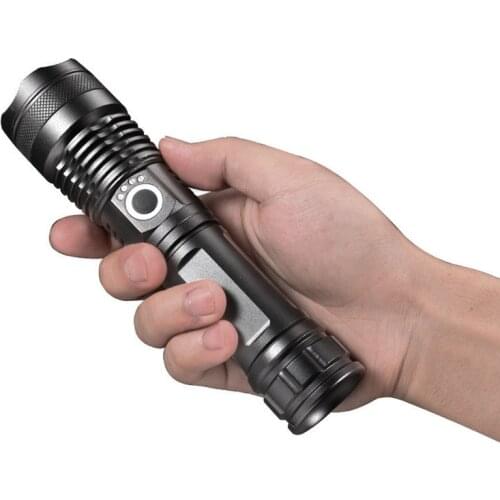 USB rechargeable High-brightness LED long-range telescopic zoom night fishing flashlight