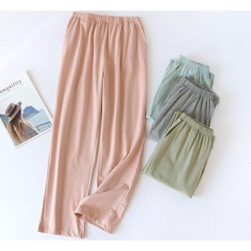 Spring/Summer 2021 New Couple Pants Ladies Recycled Fiber Casual Thin Home Pants Loose Men Solid Color Trousers Plus Size Pants