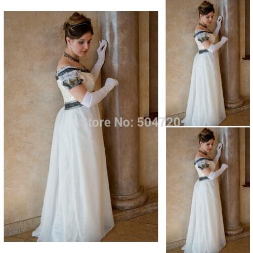 Custom-madeR-248 19 century Vintage costume 1860S Victorian Lolita/Civil War Renaissance dress Halloween dresses All size