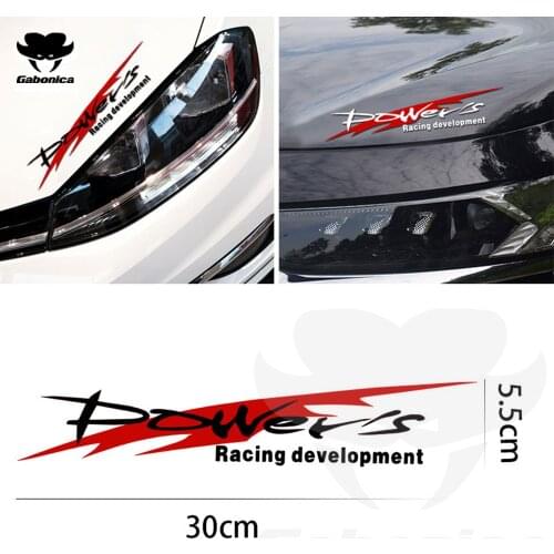 For Powers Racing Development Car Sticker Reflective Waterproof Decal Vinyl for Audi BMW VW Skoda Ford Buick KIA Car Accessori