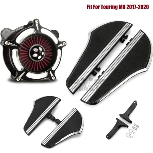 Defiance Driver Passenger Floorboards Air Cleaner with Accessories Fit For harley 2017-2020 FLHXSE CVO Street Glide M8