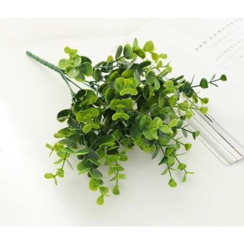 1 piece / artificial green eucalyptus plastic plant family garden party decoration fake plant