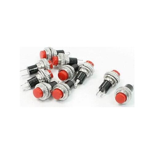 20 Pcs SPST Red Round Momentary Push Button Switch 3A 125V 1.5A 250VAC