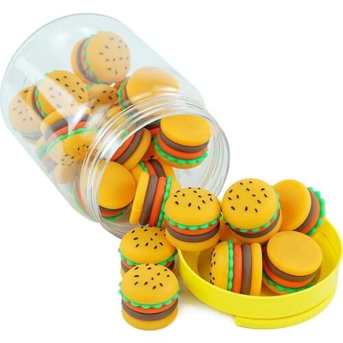 25pcs 5ml Wax Concentrate Oil Containers Silicone Dab Storage Box Cream + 1pcs Plastic Portable Can Storage Jar