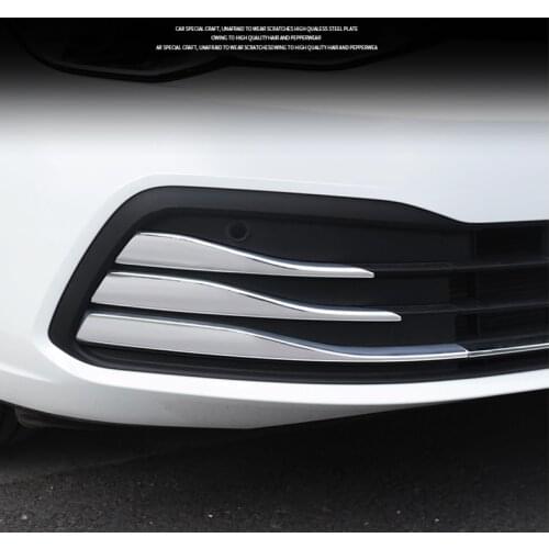 ABS Chrome Front Bumper Lower Grille Sticker Fog Light Cover Trim for VW Golf 8 MK8 Accessories 2020 2021