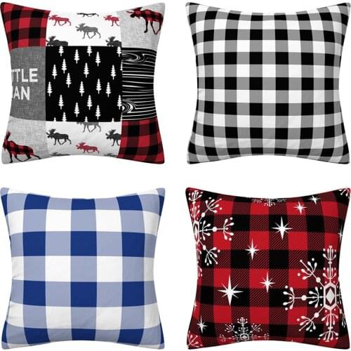 HOT SALE Colorful Grid Stripe Cushion Cover Throw Pillow Case for Home Chair Sofa Decoration Square Pillowcases