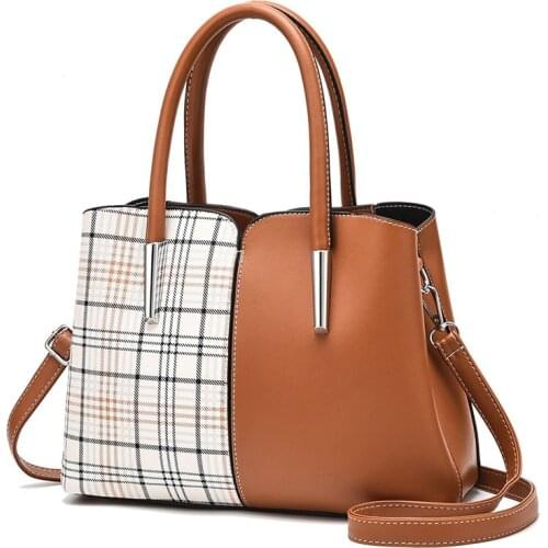 DL019 31 New Korean Fashion Large Capacity Handbags Ladies Shoulder Bag Killer Bag Check Handbag for Women Bags Women Brand Bag