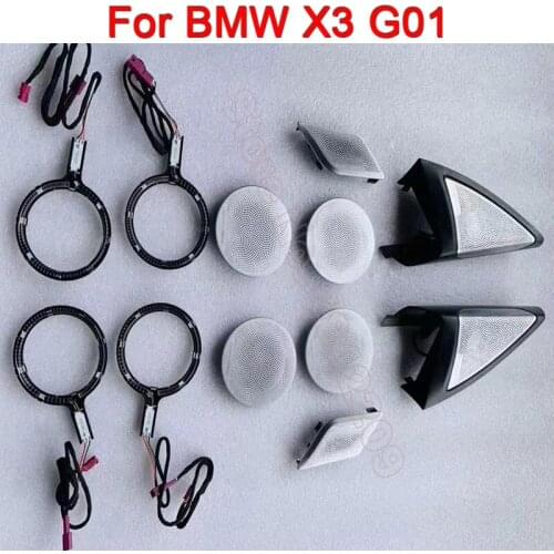 For BMW X3 G01 Car Midrange Treble Speaker Panel Tweeter Ambient Light Auto LED Horn Cover Decorative Atmosphere Lamp Lights