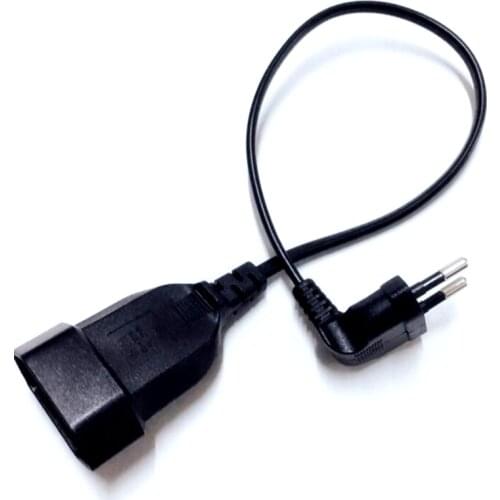 European EU 2 Prong VDE Bend Angle Male to Female Power Extension Cord Cable for PC Computer PDU UPS 0.3M/0.6M