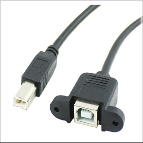 USB 2.0 Type B Male to Female M/F EXTENSION Data Cable Panel Mount For Printer Cable 30CM/50CM with Screw hole
