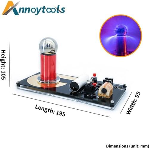 20W 5CM Tesla Coil / Mini Artificial Lightning Generator/Scientific Experiment High Conversion Efficiency/birthday present