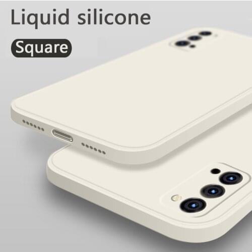 Original Square Liquid Silicone Soft Case For OPPO A31 A32 A53 A5 A8 A9 2020 A1 X A3S A12E A55 A72 A92S Phone Cover Case Coque