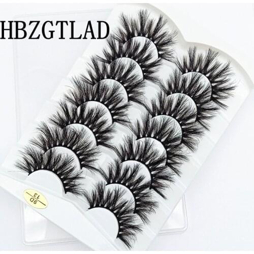 NEW 7 Pairs 15-23mm 3D Mink Hair False Eyelashes Natural/Thick Long Eye Lashes Wispy fake lashes Makeup Beauty Extension Tools