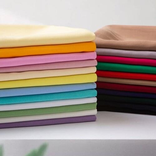 Solid Rayon Poplin Fabric For Womens Dress Suits DIY Handcrafts Soft Breathable Spring Summer Fabrics Tissu 50X155cm