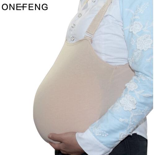 ONEFENG 2000-4600g/pc Silicone Cloth Bag Belly Fake Belly for Cross Dresser Pretty for False Pregnant