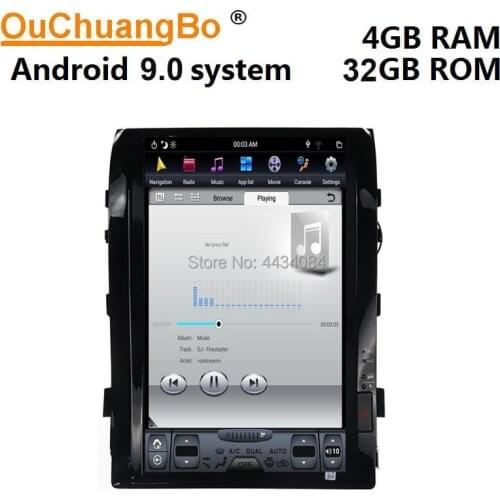 Ouchuangbo PX6 16 inch tesla style vertical car gps radio stereo for Toyota Land Cruiser 2008-2015 support 6 core android 9.0 OS