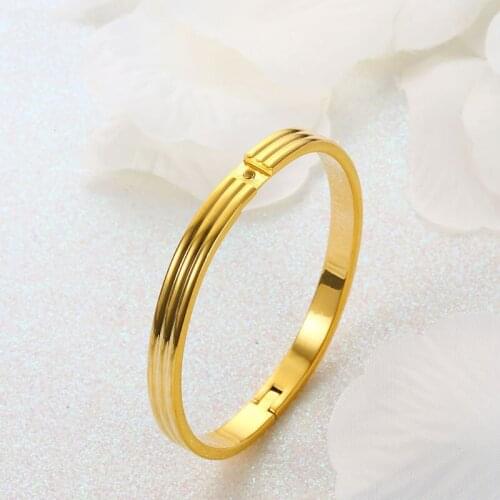 Supply Of Jewelry Striped Dark Buckle Bracelet Retro Copper Plated 24k Gold Material Tassel Bracelet Female Jewelry