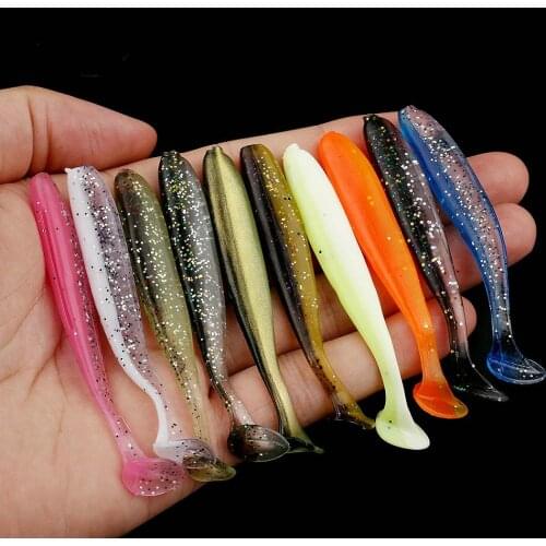 10pcs/Lot Soft Lures Silicone Bait 7cm 2g Goods For Fishing Sea Fishing Pva Swimbait Wobblers Artificial Tackle
