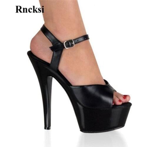 Rncksi Newest Sexy Women Shoes 15CM High Heel Platforms Pole Dance/Performance /Star /Model, Sandals Party Wedding Sandals