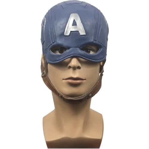 Disney Marvel Captain America Mask Avengers Anime Movie Latex Helmet Cosplay Toy Masquerade Dance Party Performance Props Gift