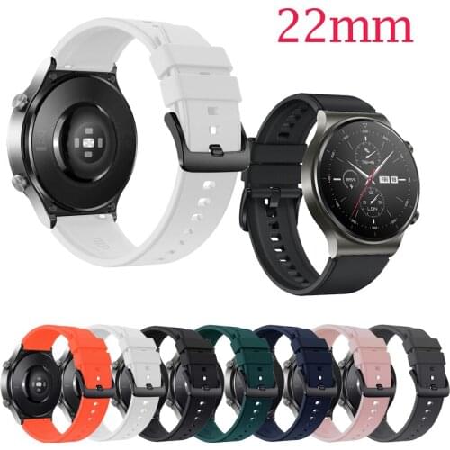 Silicone Smart Strap For Huawei Watch GT/GT2 46/Gt2 Pro Bracelet Band Sport Wristband Belt For Honor Watch Magic 1/2 Accessories