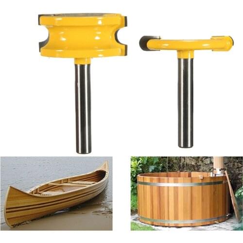 2Pcs Arc T Shaped Knives Woodworking Tungsten Cobalt Wood Boring Cutter Bit Trimming Machine Engraving Machine Milling Cutter