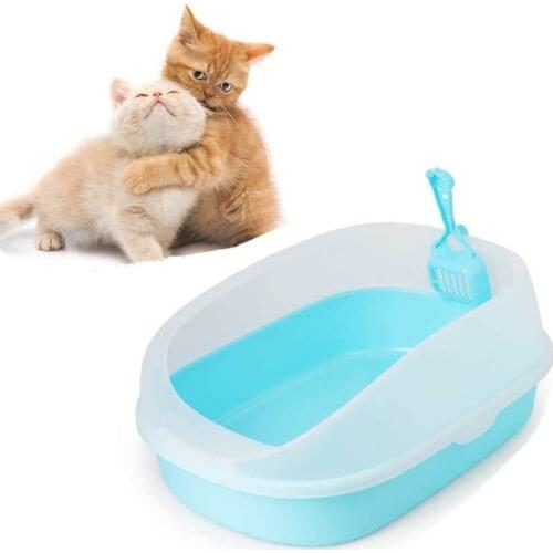 WC Toilet For Cats Toilet Bedpan Cat Litter Box Dog Tray dog toilet Detachable Plastic Box Semi-closed Anti-Splash Reusable E