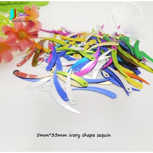 Wedding Dress Fashion Clothes Show Garment Decorate Accessory Pink Gold white silvery Sickle Narrow colorful Ivory Shape Sequins