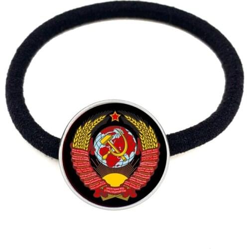 Vintage USSR Soviet Badges Sickle Hammer Hairbands CCCP Russia Emblem Communism Sign Top Grade Hair Jewelry For Women Girls Gift