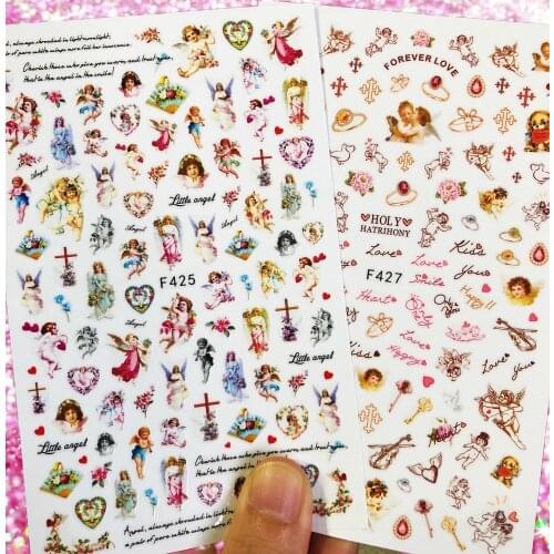 1 sheet Newest Angle series colorful designs 3d nail art sticker nail decal accessories HL169