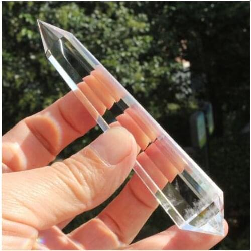 4.08" 12 sided VOGEL Style Water Clear QUARTZ CRYSTAL DT POINT Healing 37g