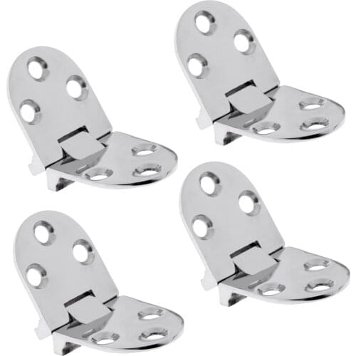 4pcs 316 Stainless Steel Flush Strap Hinge Door Hinge For Boats