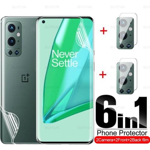 6in1 Hydrogel Film For OnePlus 9 Pro Front Back HD Soft Film For one plus 9 8 7 7T Pro 8T 9R 9pro Camera Lens Protective Film
